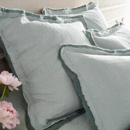 Alhanasia Washed Linen Duvet Cover with Double Fringe - thumbnail 3