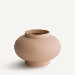 Leccia Ceramic Matte Round Vase - thumbnail 1