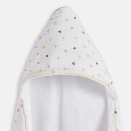 Scacco Cotton Muslin/Bouclé Towelling 380g Bath Cape - thumbnail 2