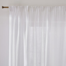 Aron Voile Panel in Polyester and Linen with Pencil Pleat and Wave - thumbnail 1