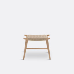 Kioto Oak & Woven Braided Stool - thumbnail 3