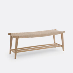 Kioto Solid Oak Bench - thumbnail 1