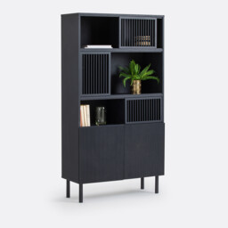 Bilbao Oak Veneered Storage Bookcase
