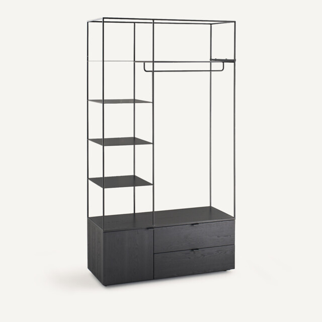 Kolya Iron and Elm-Veneered Or Lacquered MDF Open Wardrobe - image 1