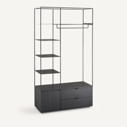 Kolya Iron and Elm-Veneered Or Lacquered MDF Open Wardrobe