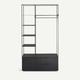 Kolya Iron and Elm-Veneered Or Lacquered MDF Open Wardrobe - thumbnail 3