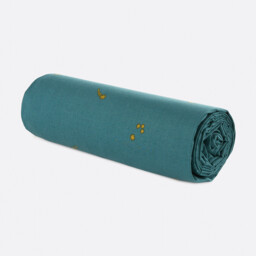 Egor Rocket Print 30% Recycled Washed Cotton Child's Fitted Sheet Cotton with 25cm Flap - thumbnail 4