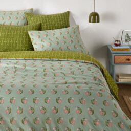 Ina Floral Print Washed Cotton Duvet Cover - thumbnail 3