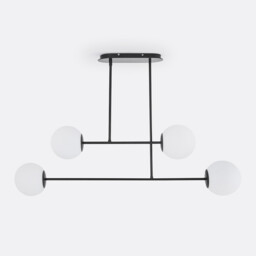 Atea Metal & Opaline Glass Ceiling Light