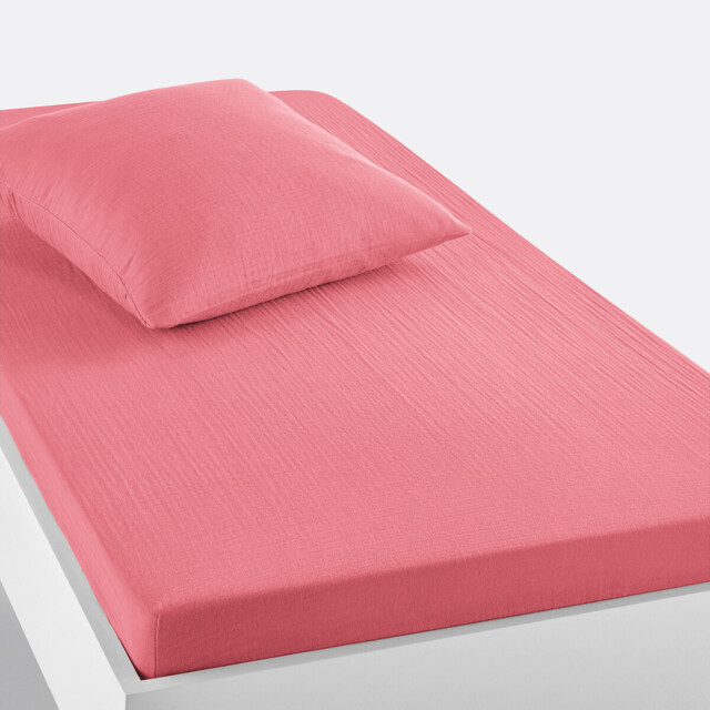 Kumla Children's Plain Cotton Muslin Fitted Sheet