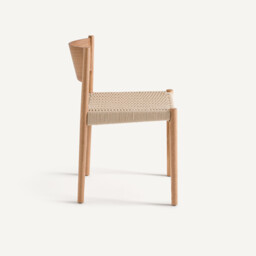 Izie Solid Ash Chair with Woven Paper Cord Seat - thumbnail 4