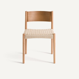 Izie Solid Ash Chair with Woven Paper Cord Seat - thumbnail 3