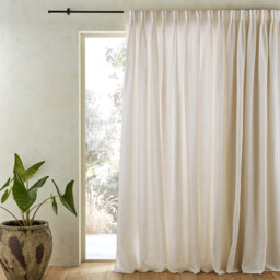 Cotton Lined Linen Curtain, Flemish Pleats, Colin - thumbnail 1