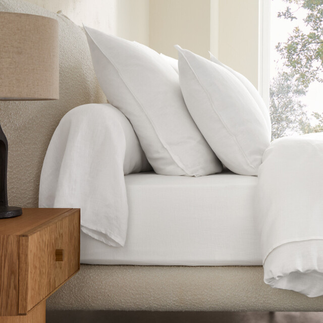 Elina Washed Linen Bolster Pillowcase - image 1