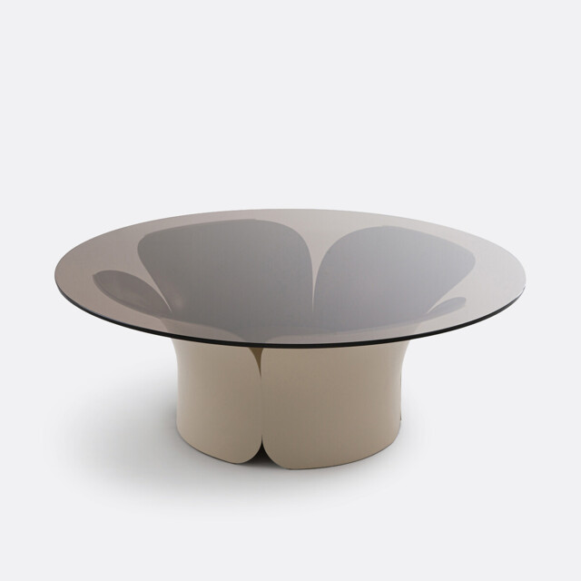 Tessen Iron and Glass Tulip Coffee Table - image 1