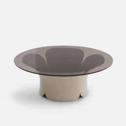 Tessen Iron and Glass Tulip Coffee Table - thumbnail 3