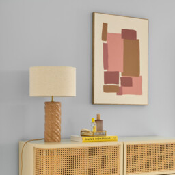 Dehen Ceramic and Linen Table Lamp - thumbnail 3