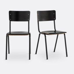 Set of 2 Hiba Stackable School Chairs