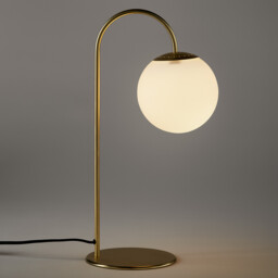 Moricio Brass and Opaline Glass Table Lamp - thumbnail 3