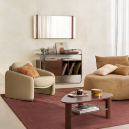 Nemma 120 X 64cm Walnut Mirror - thumbnail 3