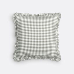 Georgette Gingham Washed Cotton Cushion Cover