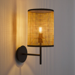Cara Metal & Cane Wall Light - thumbnail 2