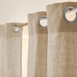 Private Lined Pre-Washed Linen Curtain with Eyelets - thumbnail 3