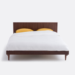 Quilda Walnut/Walnut Veneer Bed + Bed Base - thumbnail 3