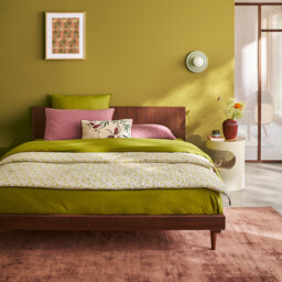 Quilda Walnut/Walnut Veneer Bed + Bed Base - thumbnail 2