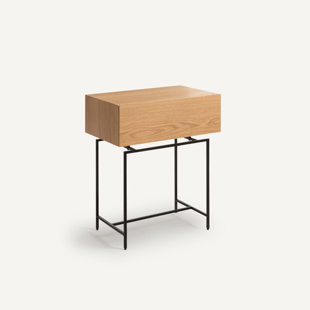 Oreko Oak Veneered Bedside Table - image 1