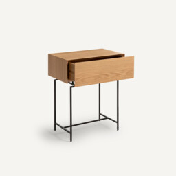 Oreko Oak Veneered Bedside Table - thumbnail 3