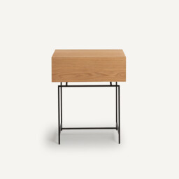 Oreko Oak Veneered Bedside Table - thumbnail 2