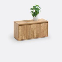 Edgar Solid Oak 2-Door Storage Module - thumbnail 1