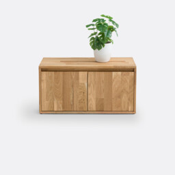 Edgar Solid Oak 2-Door Storage Module - thumbnail 3