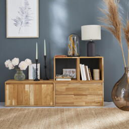 Edgar Solid Oak 2-Door Storage Module - thumbnail 2