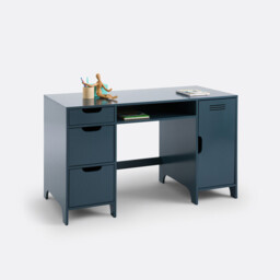 Hiba Child's Desk with Double Cabinets