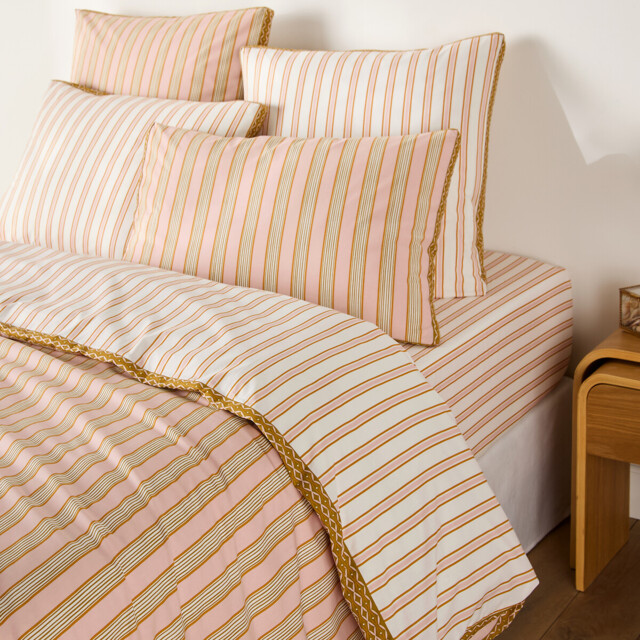 Alison Striped Cotton Percale Duvet Cover - image 1