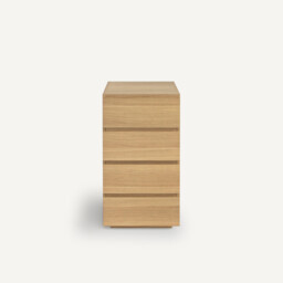 Working Oak Veneer 4-Drawer Unit - thumbnail 3
