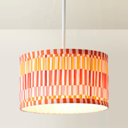 25cm Striped Pleated Easy Fit Shade - thumbnail 3