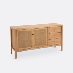 Gabin Pine & Rattan Sideboard