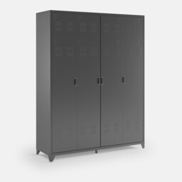 Hiba 4-Door Steel Cabinet - thumbnail 2