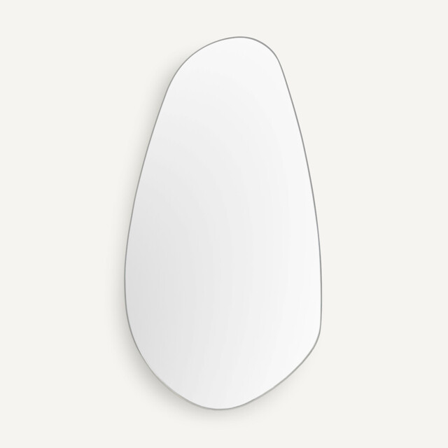 Lido Organic Mirror in Satin Nickel H140cm - image 1