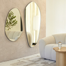 Lido Organic Mirror in Satin Nickel H140cm - thumbnail 2