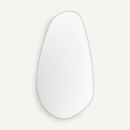 Lido Organic Mirror in Satin Nickel H140cm