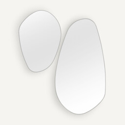 Lido Organic Mirror in Satin Nickel H140cm - thumbnail 4