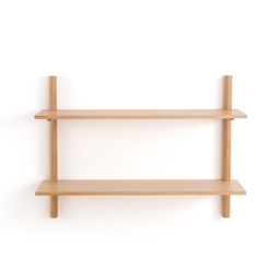 Badis 110cm Oak Double Wall Shelf - thumbnail 4