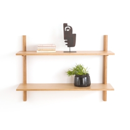 Badis 110cm Oak Double Wall Shelf - thumbnail 3
