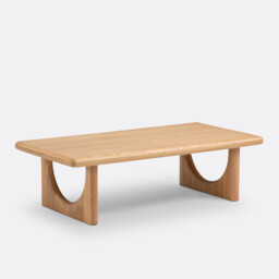 Douve Solid Oak and Oak Veneer Coffee Table - thumbnail 1