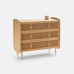 Tempa Chest of 3 Drawers in Rattan Cane - thumbnail 1