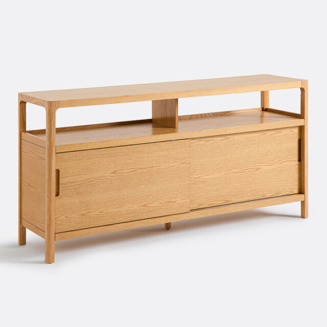 Tress Solid Ash and Oak Veneer 2-Door 1-Compartment Sideboard - image 1